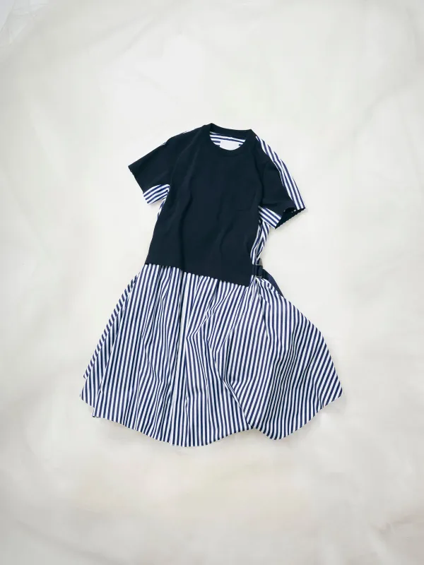Cotton Knit x Cotton Poplin Dress sold by Sacai