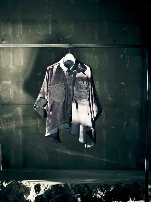 Denim Print Shirt made by Sacai