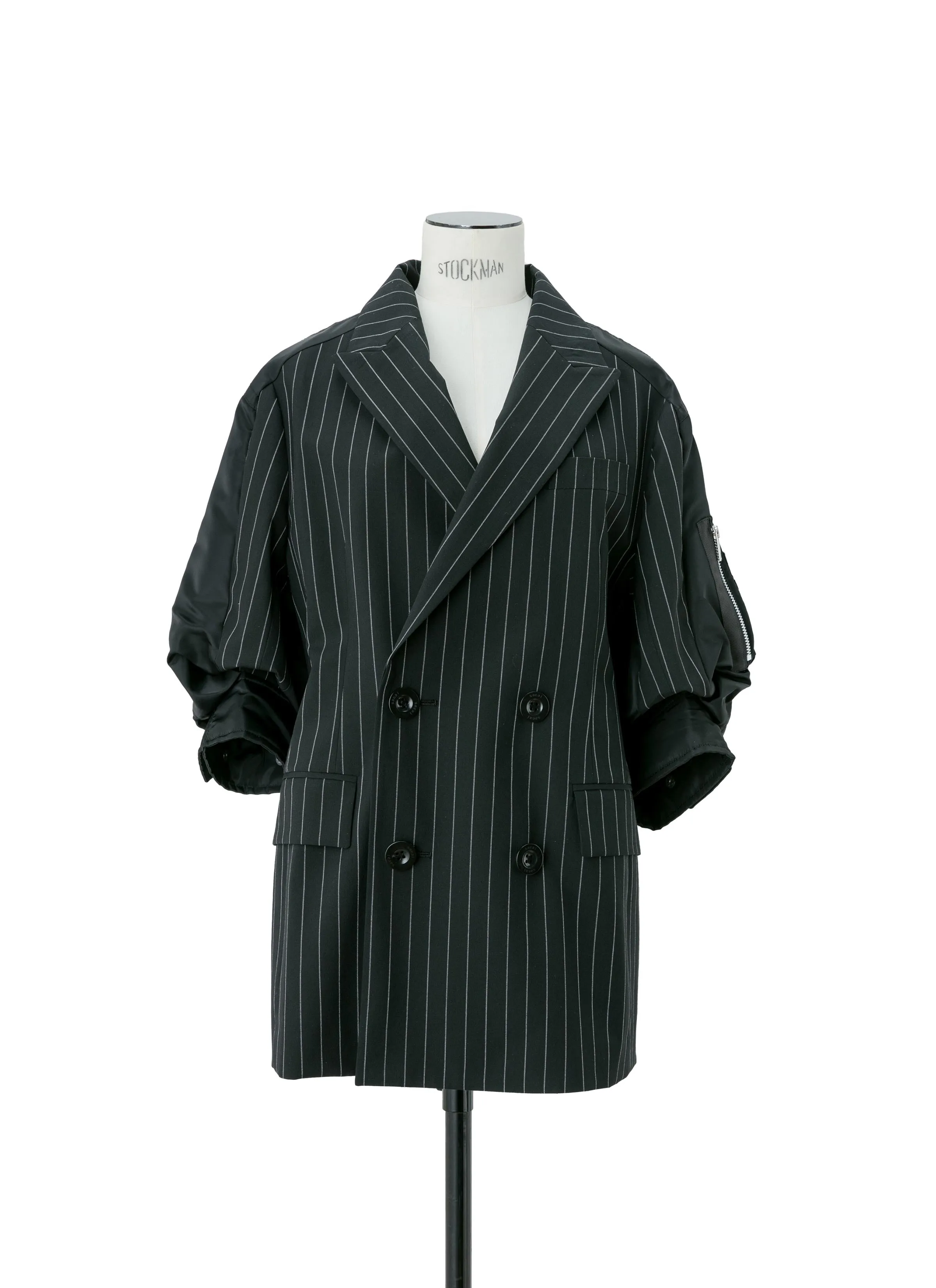 Wool Silk Suiting x Nylon Twill Jacket sold by Sacai product image thumbnail 2