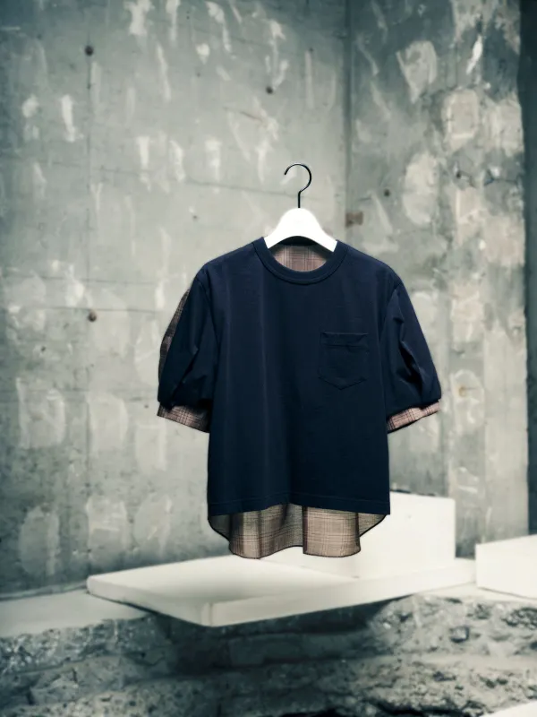 Spun Organza x Cotton Jersey T-Shirt made by Sacai