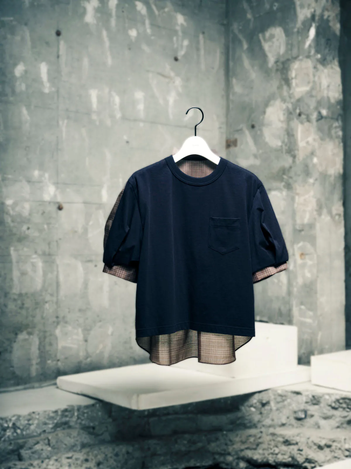 Spun Organza x Cotton Jersey T-Shirt sold by Sacai