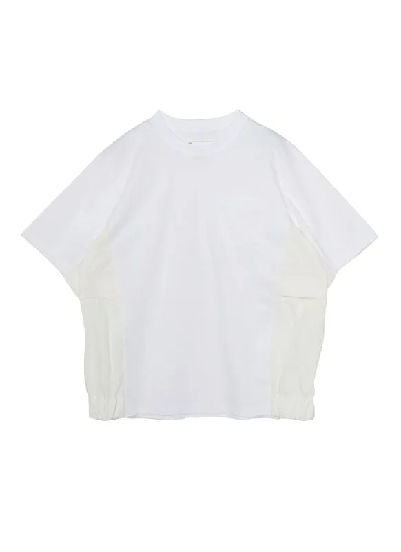 Taslan Nylon x Cotton Jersey T-Shirt sold by Sacai