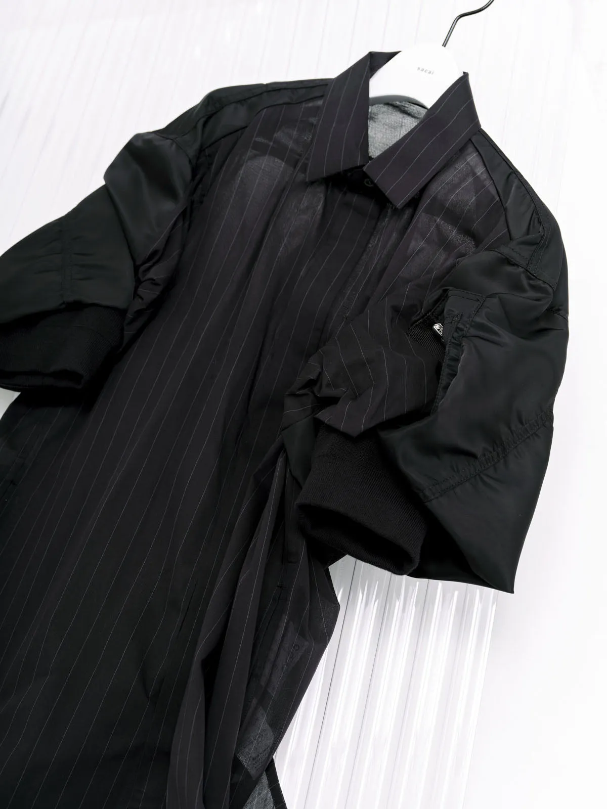 High Twist Voile x Nylon Twill Dress sold by Sacai