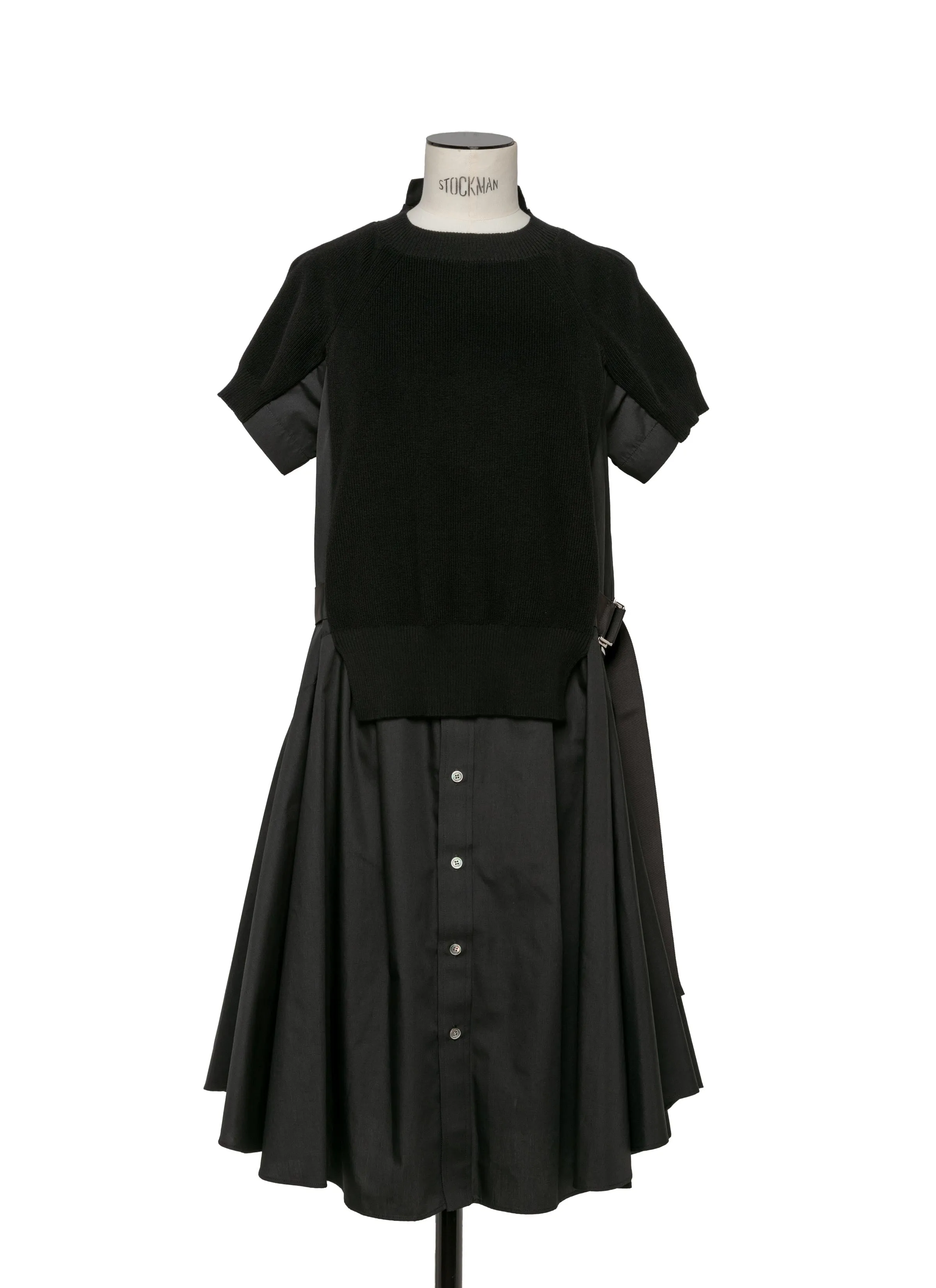 Cotton Knit x Cotton Poplin Dress sold by Sacai