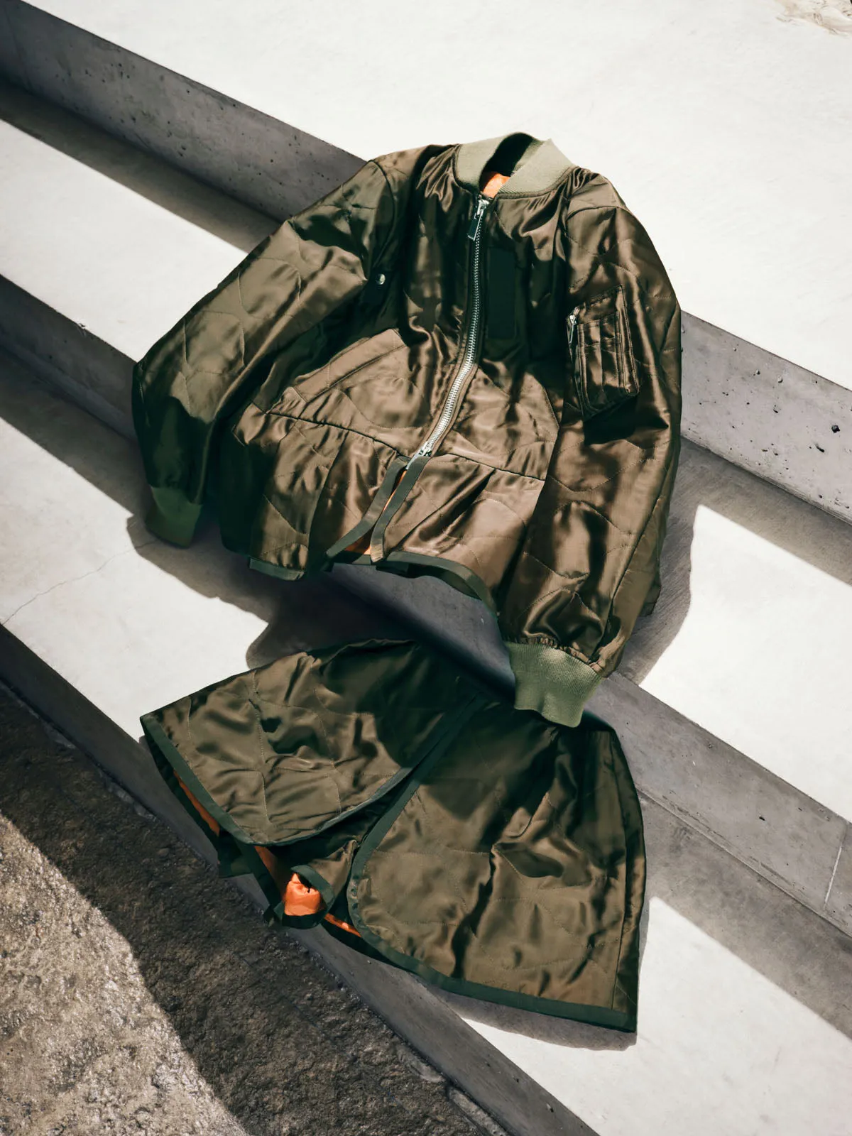 Quilted Satin Blouson sold by Sacai product image thumbnail 4