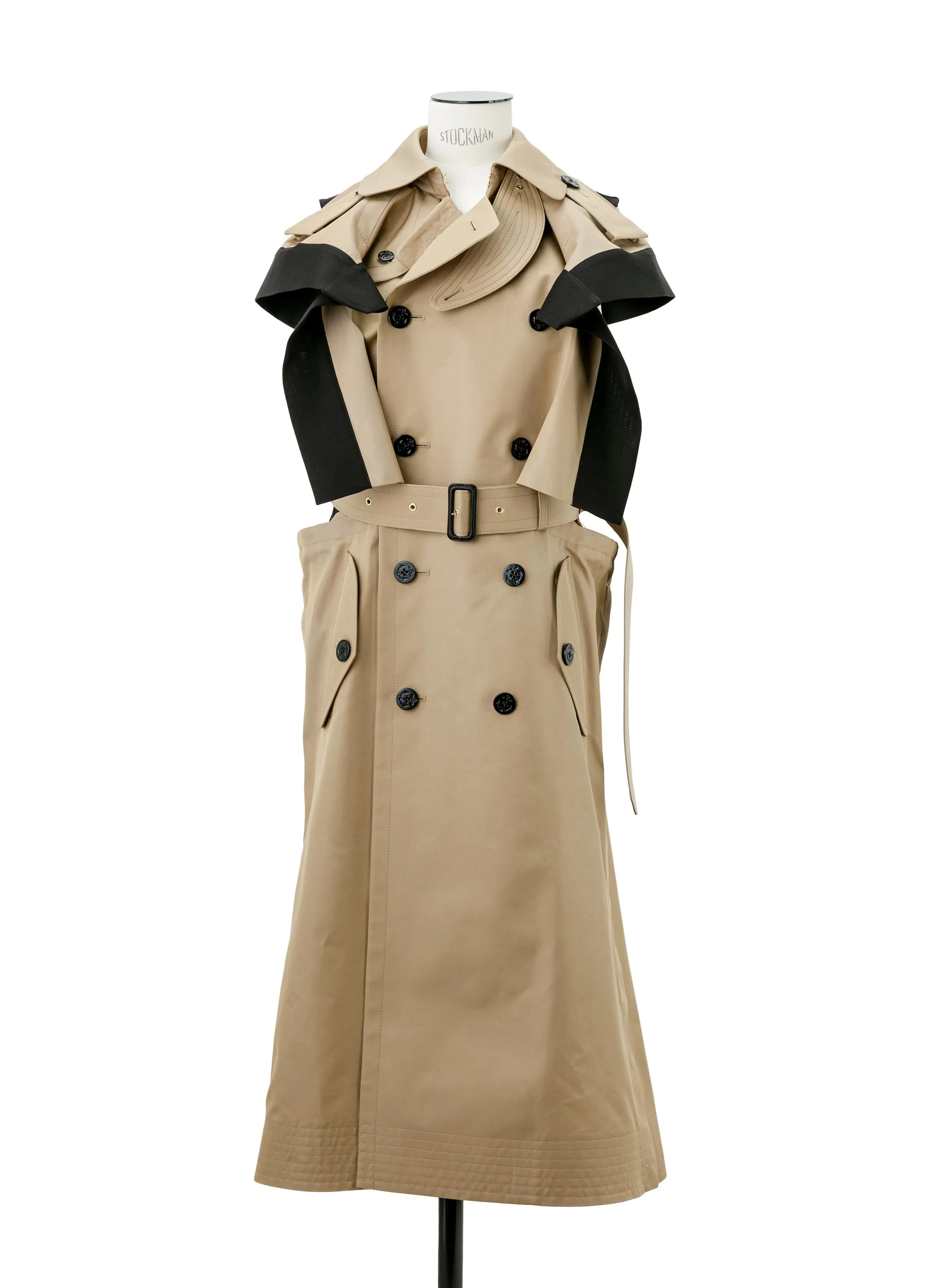 Double-Faced Silk Cotton x Gabardine Dress sold by Sacai product image thumbnail 2