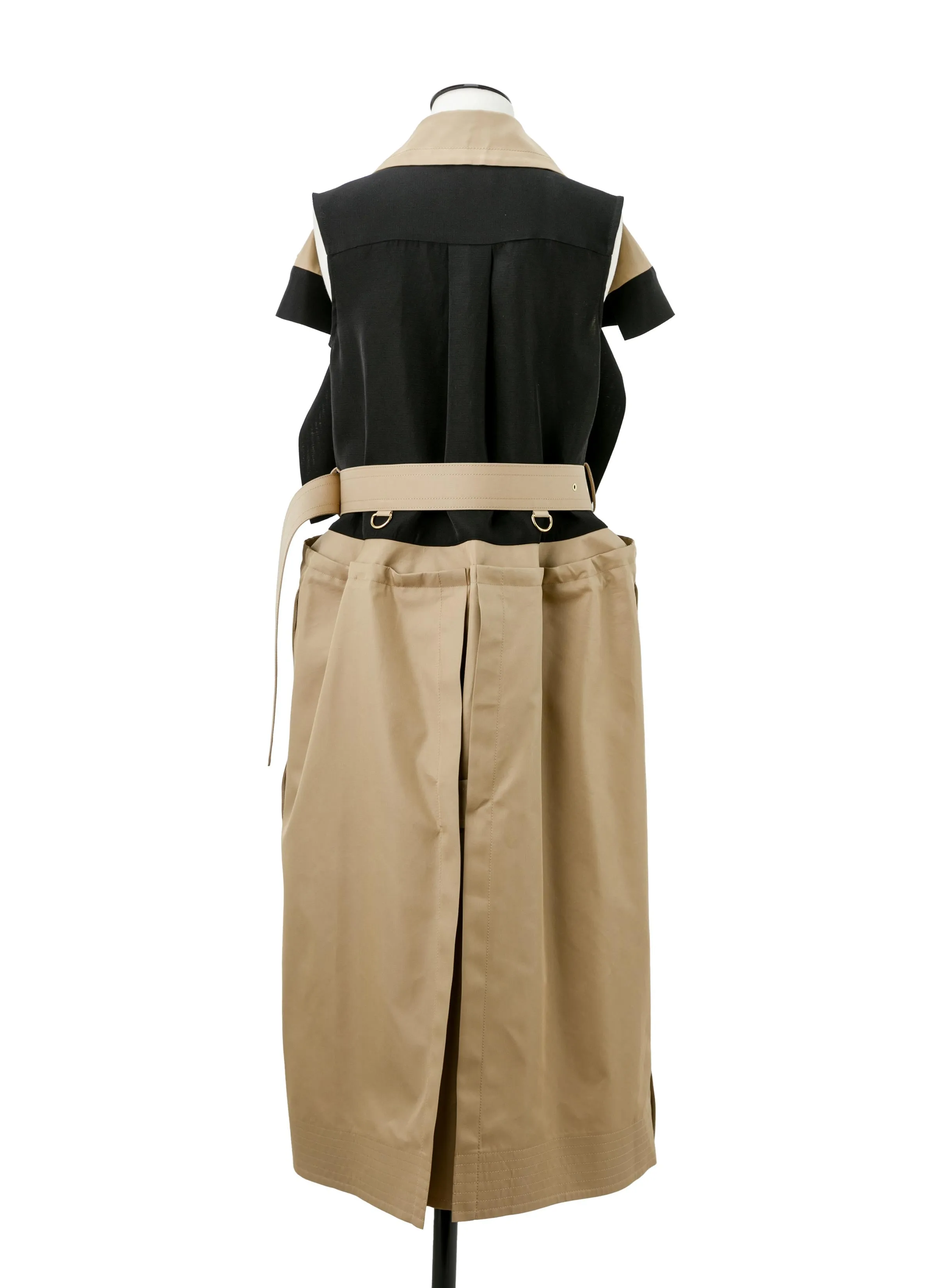 Double-Faced Silk Cotton x Gabardine Dress sold by Sacai product image thumbnail 5