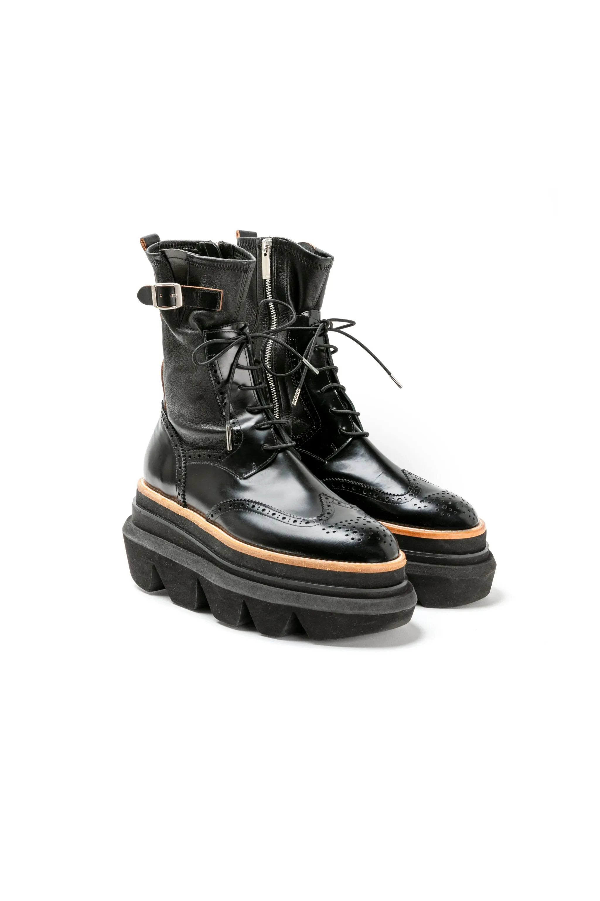 Wingtip Engineer Sock Boots sold by Sacai product image thumbnail 2