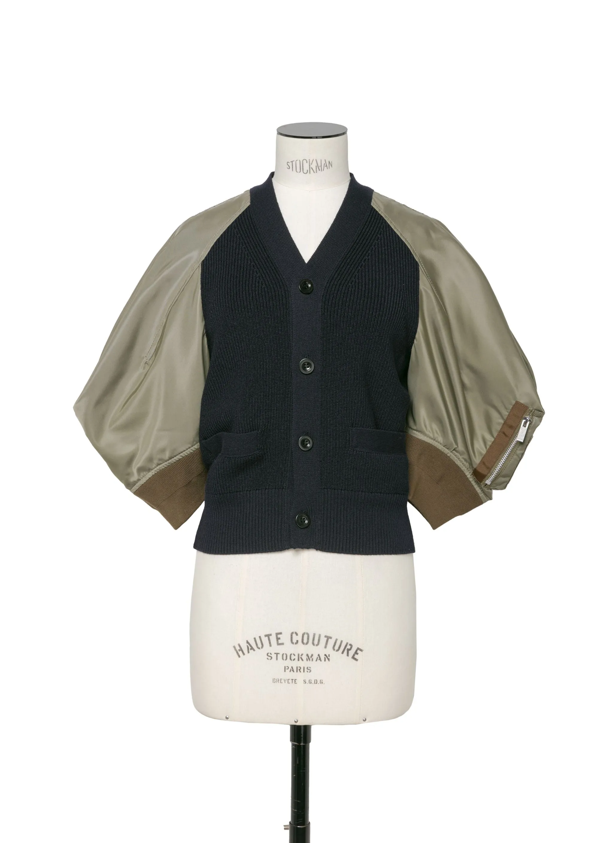 Nylon Twill x Knit Cardigan sold by Sacai product image thumbnail 2