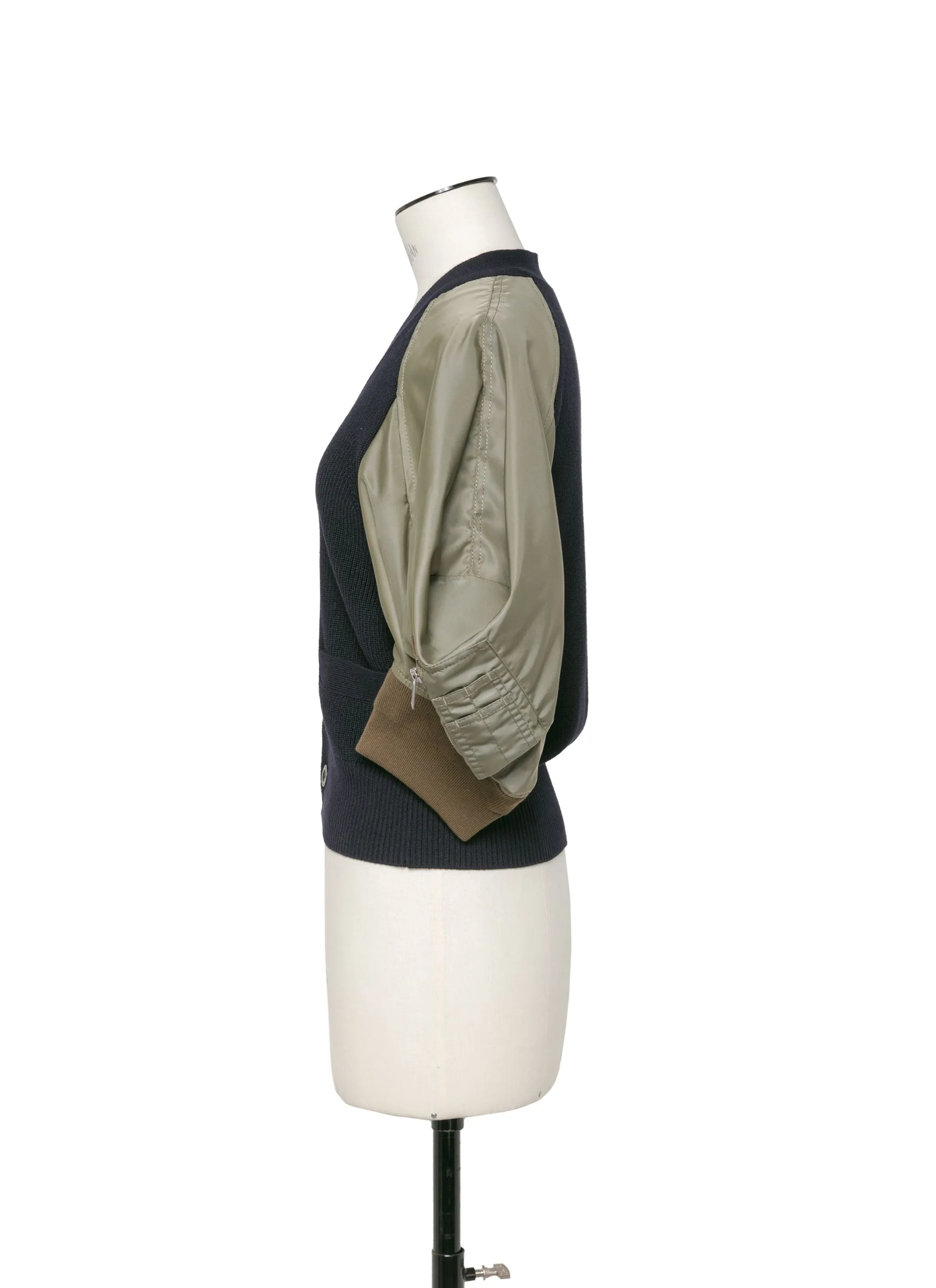 Nylon Twill x Knit Cardigan sold by Sacai product image thumbnail 4