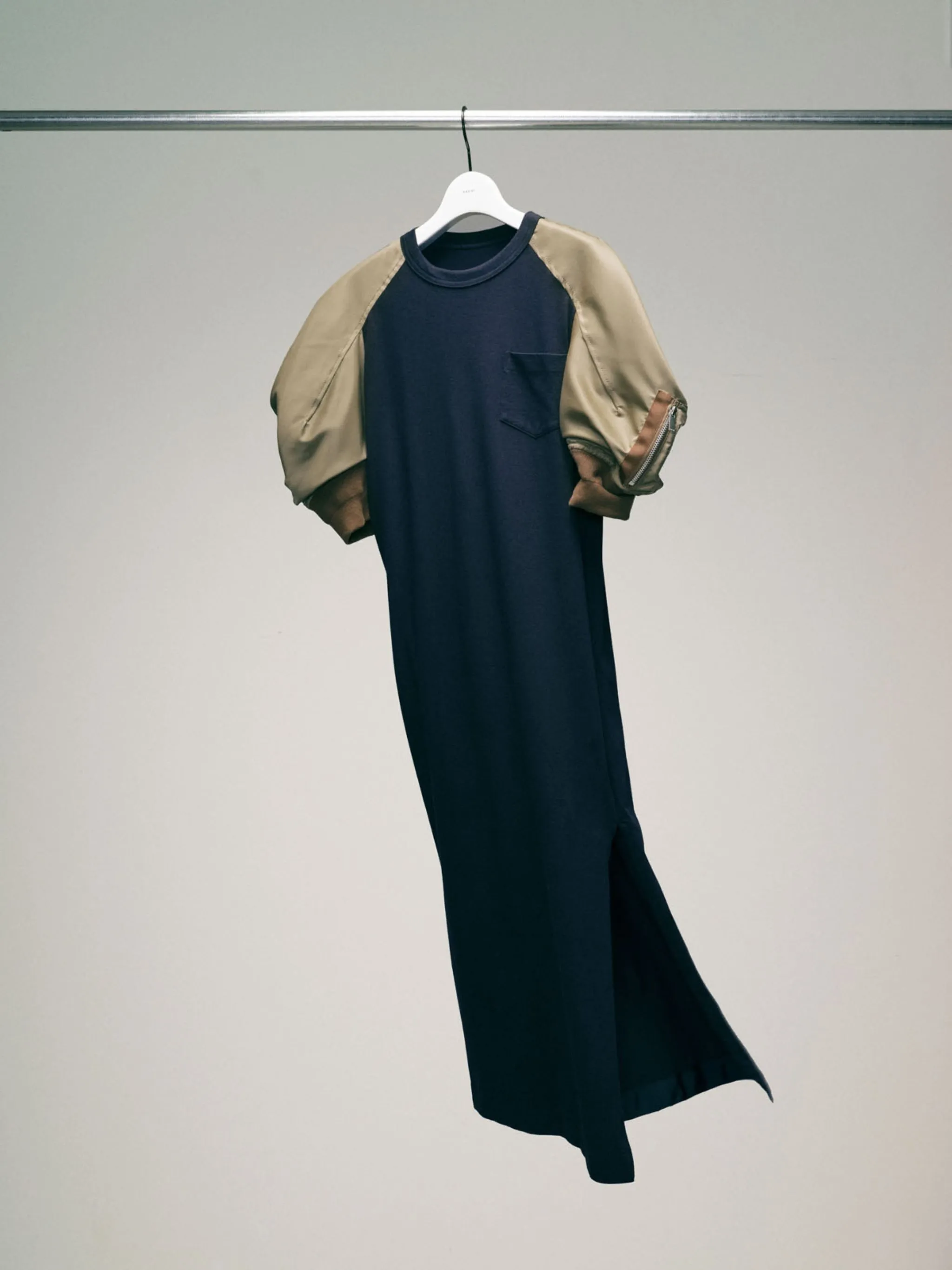 Nylon Twill Mix Cotton Jersey Dress sold by Sacai