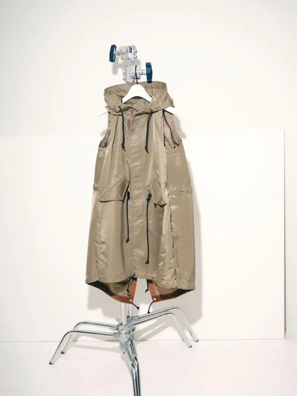 Nylon Twill Hoodie Vest sold by Sacai