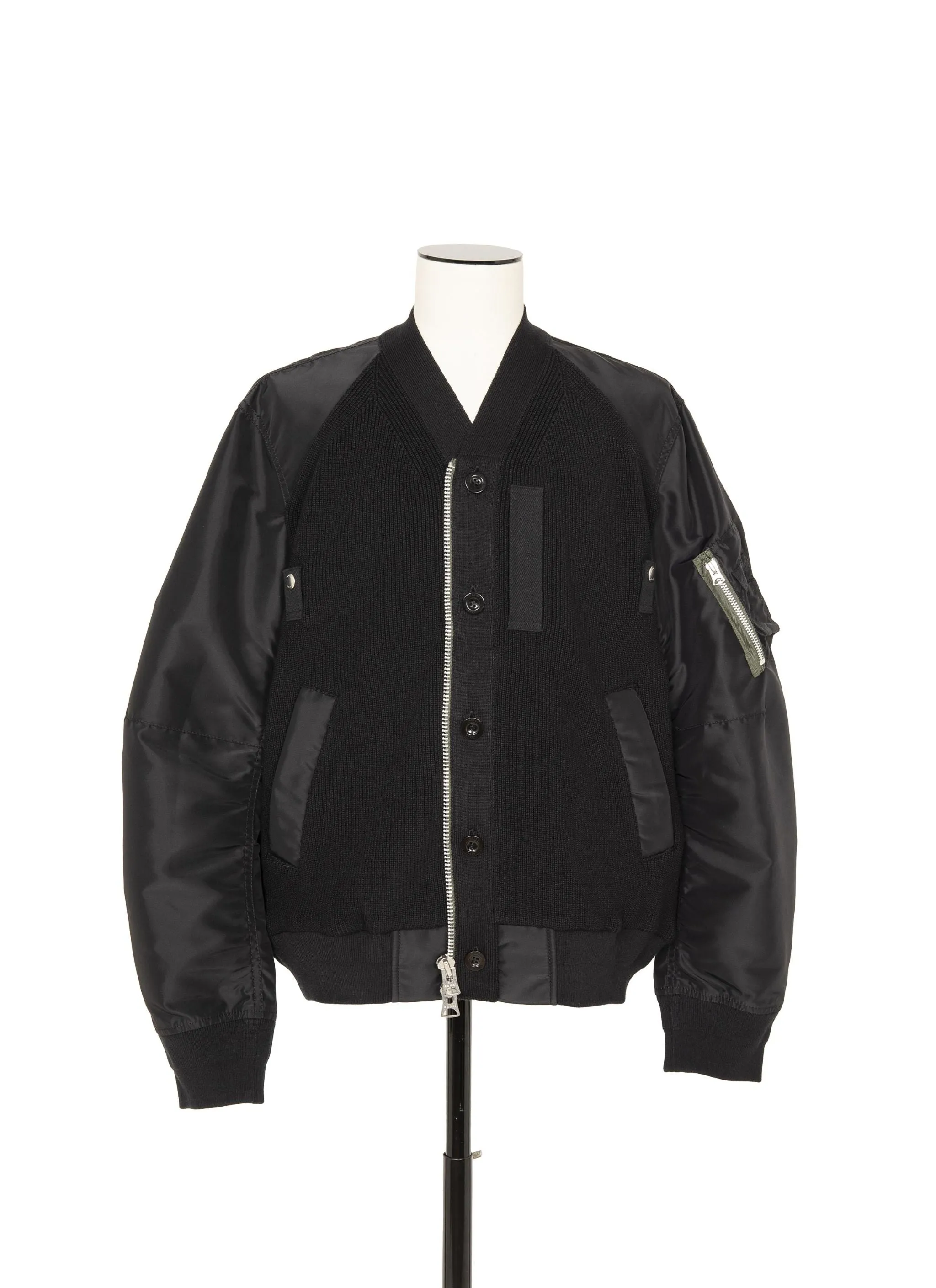Nylon Twill x Knit Blouson sold by Sacai product image thumbnail 2