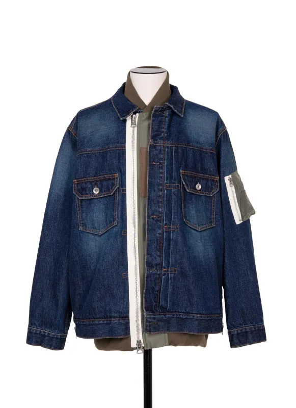 Denim x Nylon Twill Jacket sold by Sacai