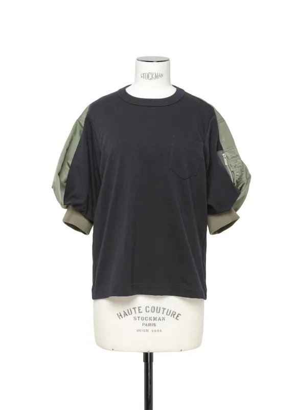 Nylon Twill x Cotton Jersey T-Shirt sold by Sacai