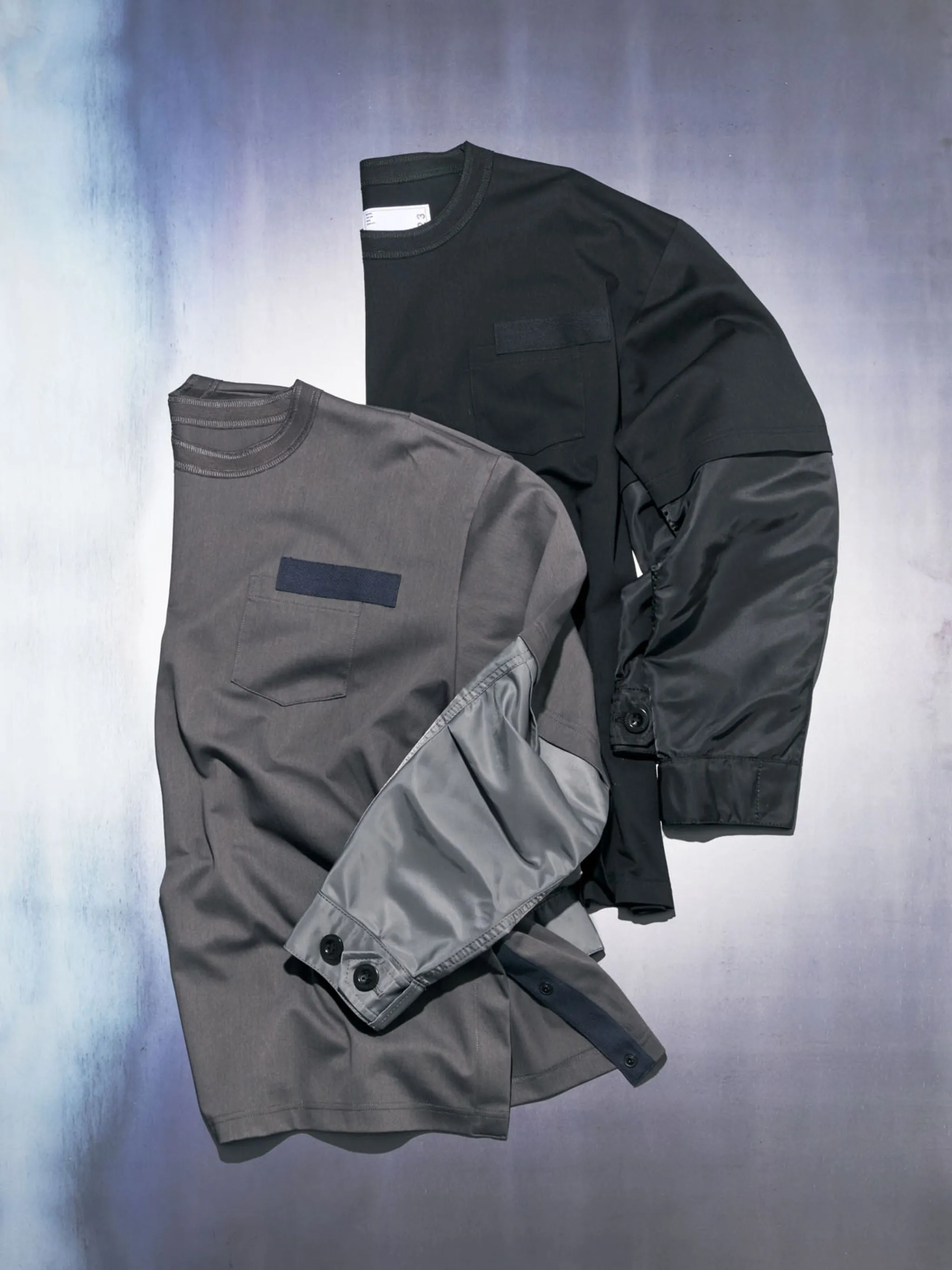 Nylon Twill x Cotton Jersey L/S T-Shirt sold by Sacai product image thumbnail 4