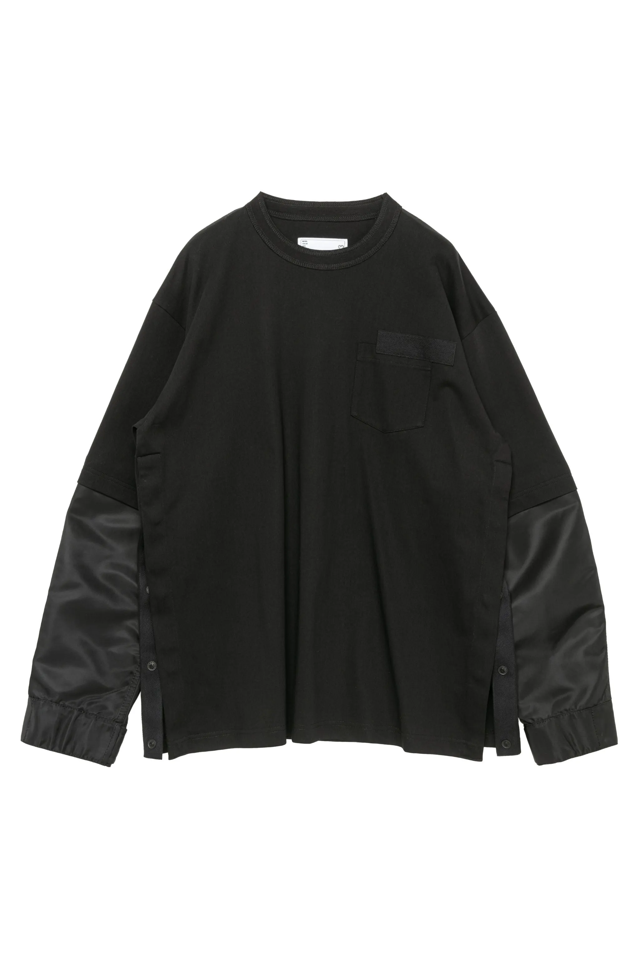 Nylon Twill x Cotton Jersey L/S T-Shirt sold by Sacai product image thumbnail 2
