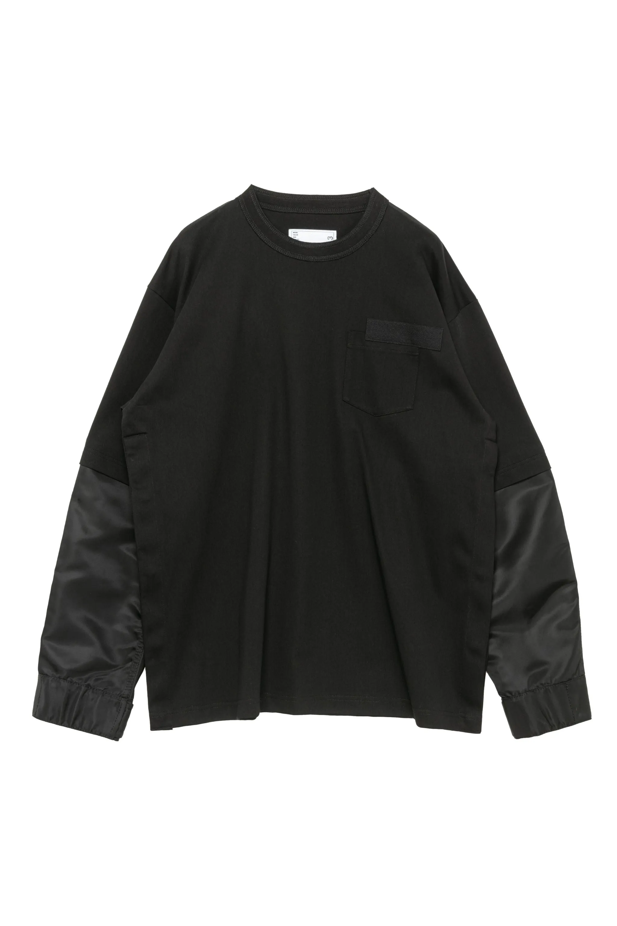 Nylon Twill x Cotton Jersey L/S T-Shirt sold by Sacai