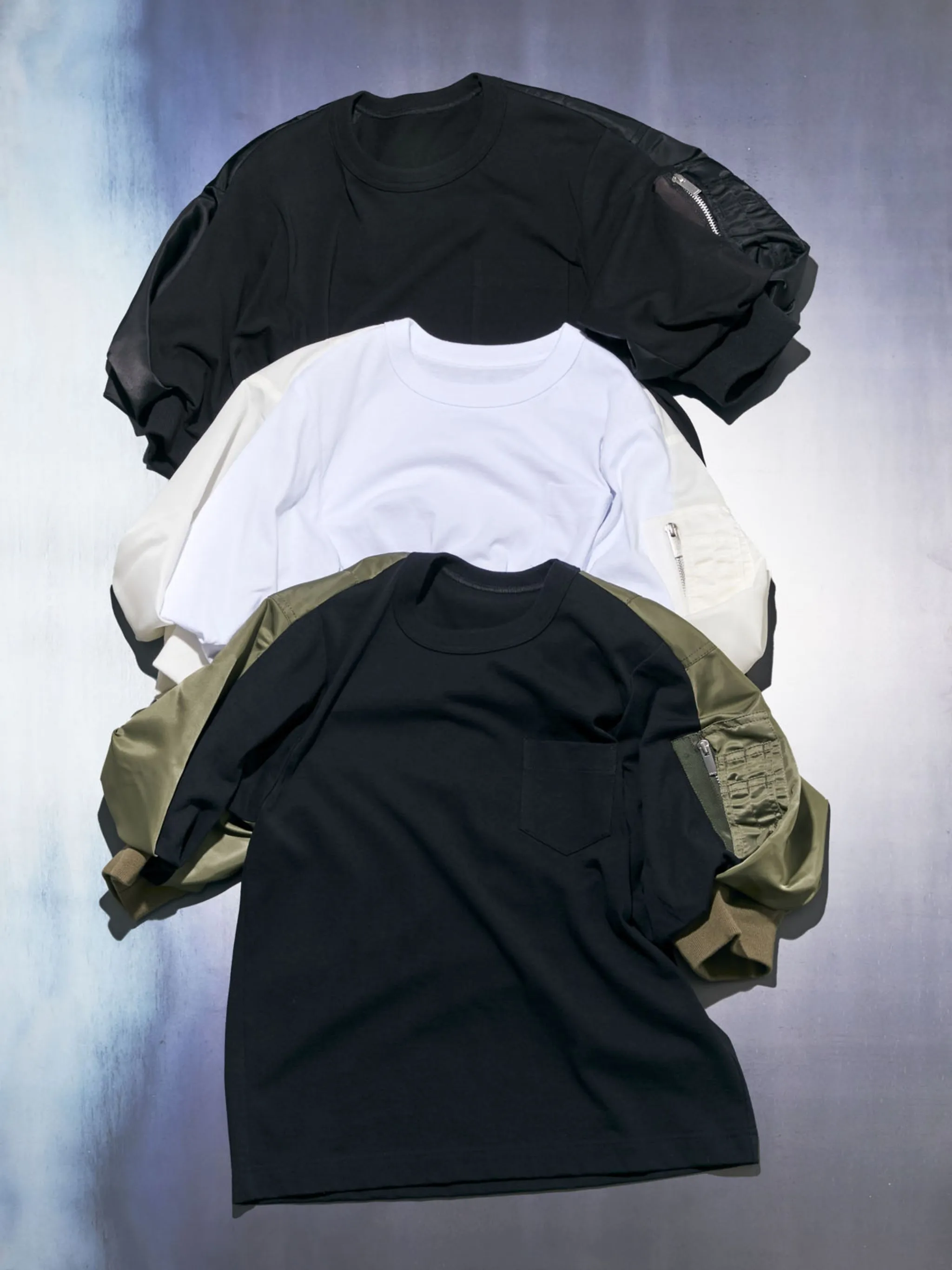 Nylon Twill x Cotton Jersey T-Shirt sold by Sacai product image thumbnail 4