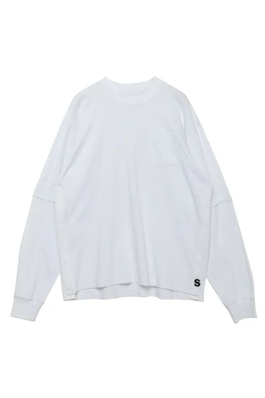s Cotton Jersey L/S T-Shirt sold by Sacai