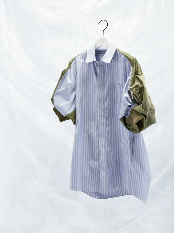 Cotton Poplin x Nylon Twill Dress sold by Sacai