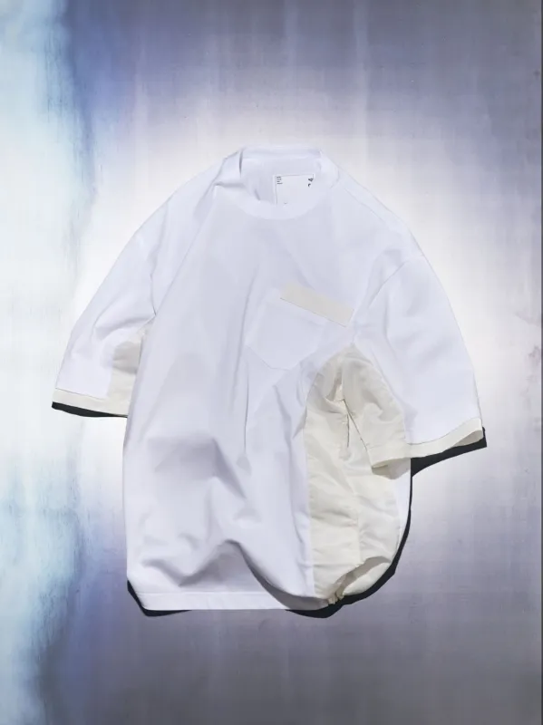 Nylon Twill x Cotton Jersey T-Shirt sold by Sacai