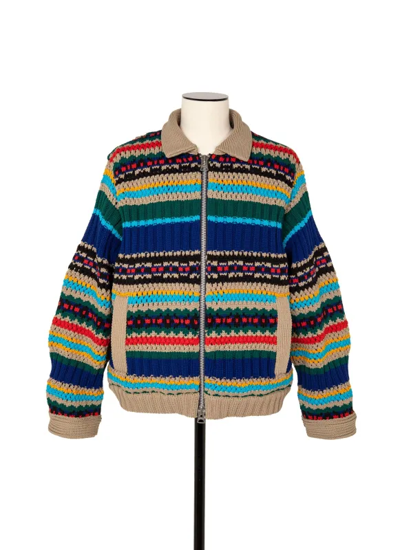 Mesh Knit Blouson sold by Sacai