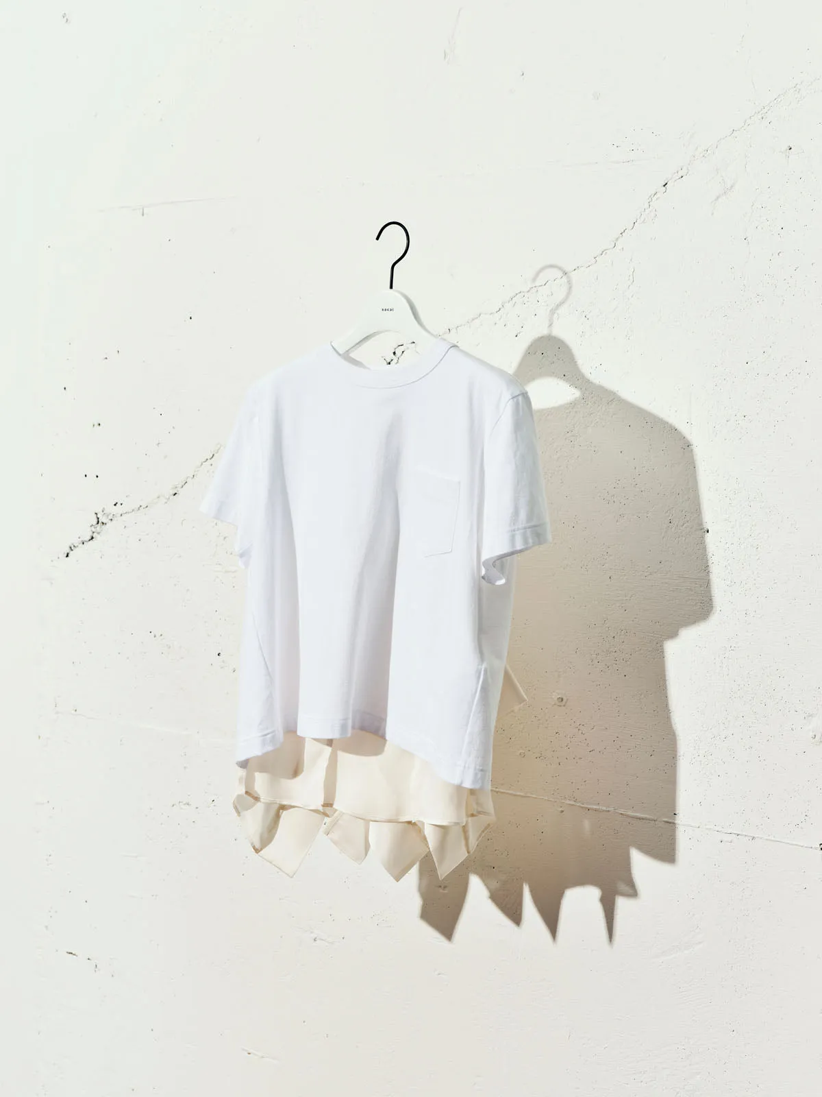 Satin x Cotton Jersey T-Shirt sold by Sacai