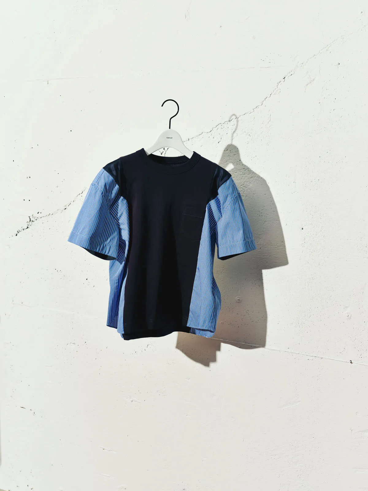 Poplin x Cotton Jersey T-Shirt sold by Sacai