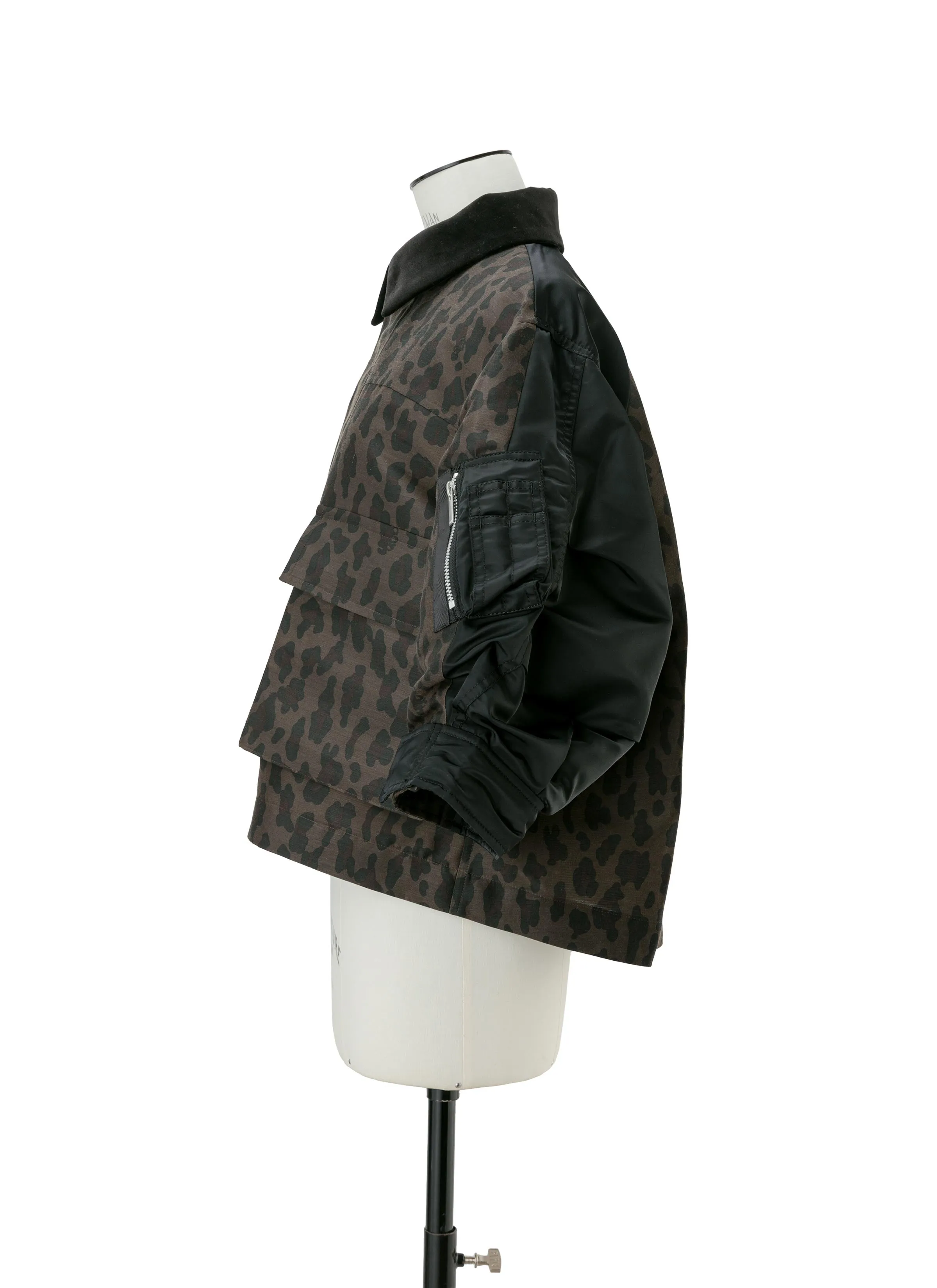 Leopard Print x Nylon Twill Jacket sold by Sacai product image thumbnail 3
