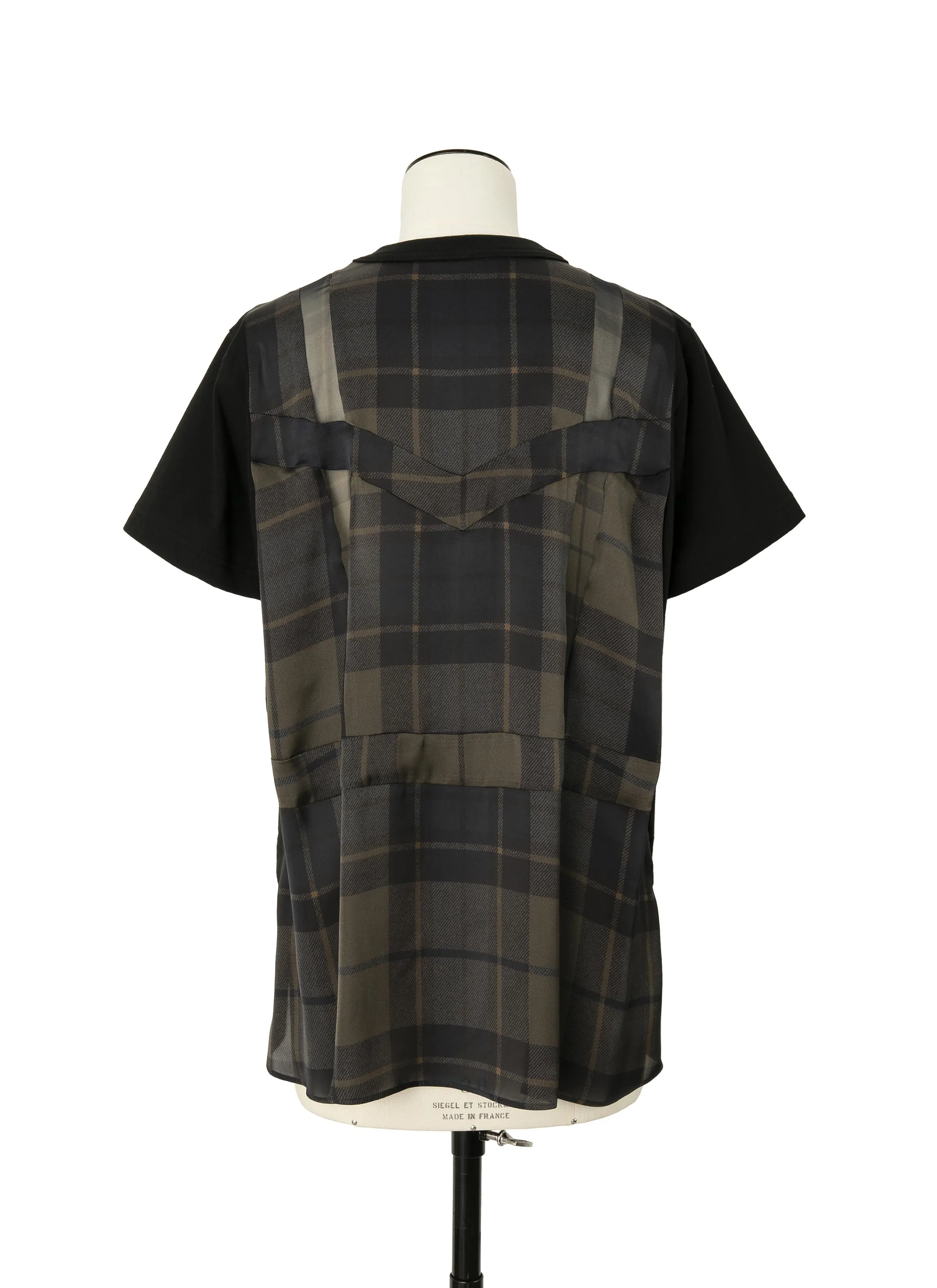 Plaid Print x Cotton Jersey T-Shirt sold by Sacai product image thumbnail 4