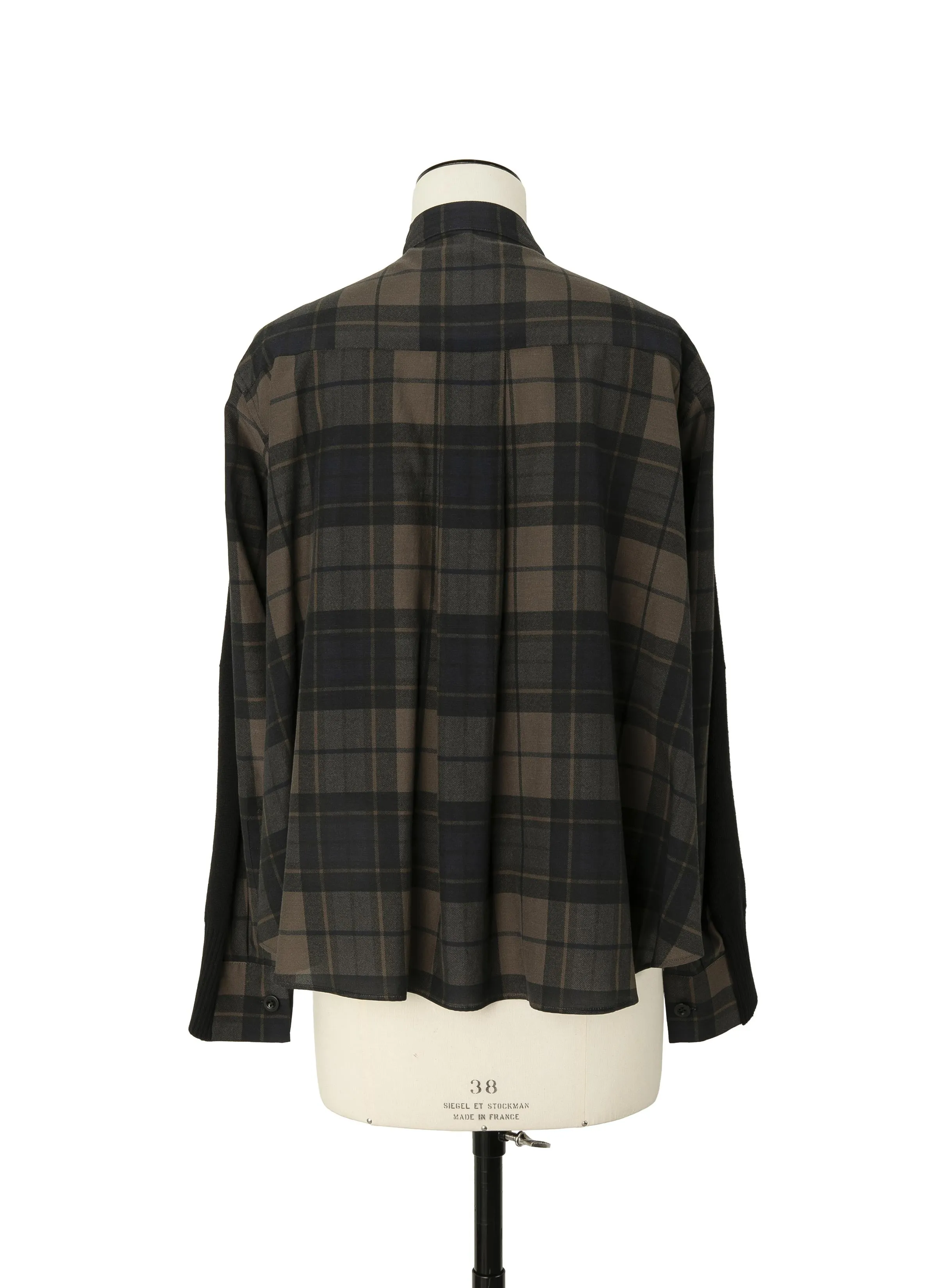 Plaid Print x Knit Cardigan sold by Sacai product image thumbnail 3