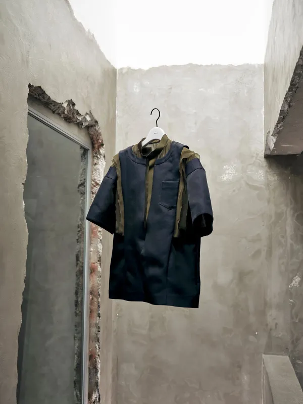 Double-Faced Silk Cotton Pullover sold by Sacai