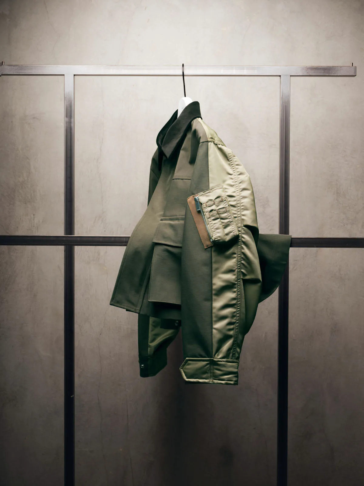 Grosgrain x Nylon Twill Blouson sold by Sacai