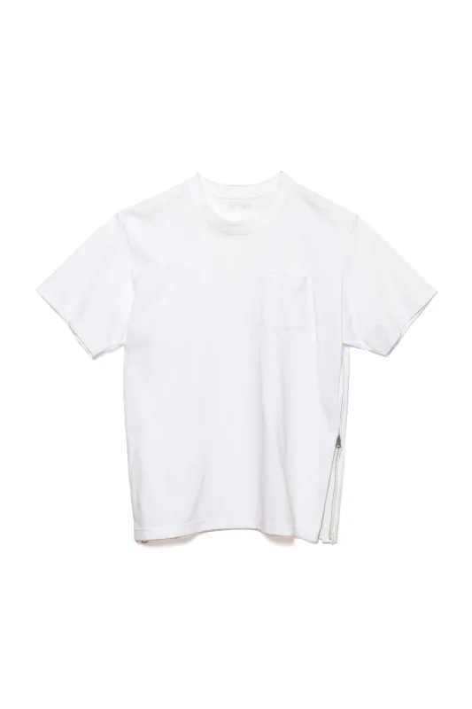 Side Zip Cotton T-Shirt sold by Sacai