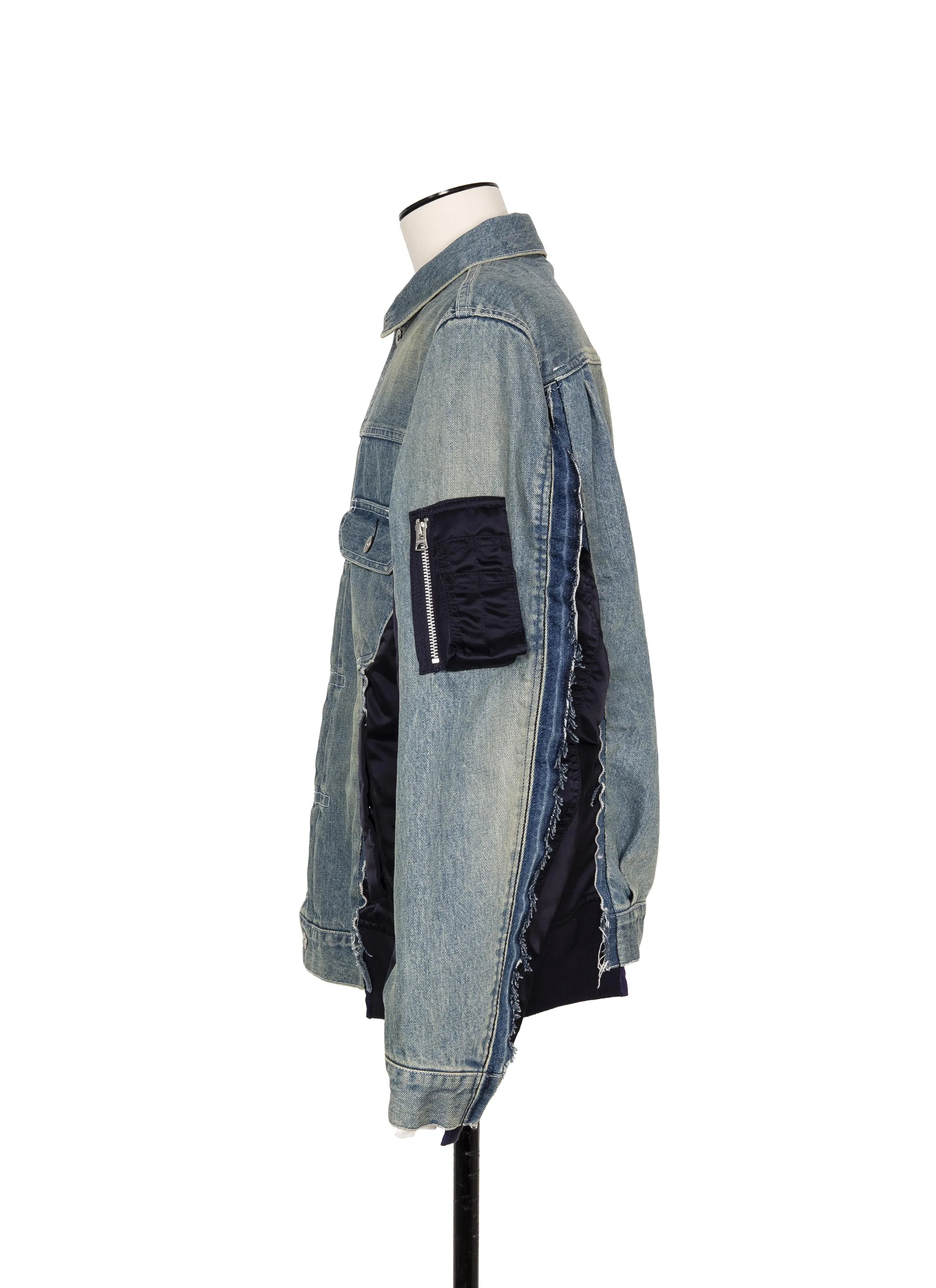 Denim x Nylon Twill Jacket sold by Sacai product image thumbnail 3