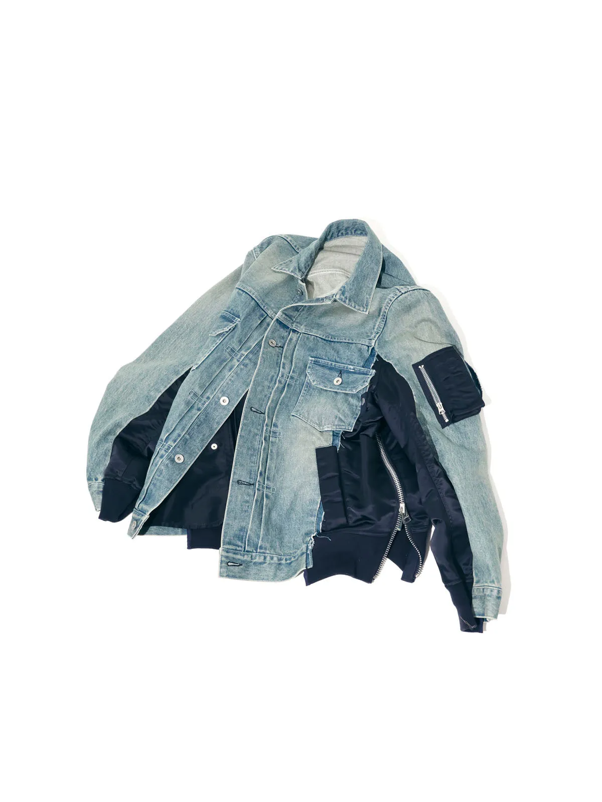Denim x Nylon Twill Jacket sold by Sacai