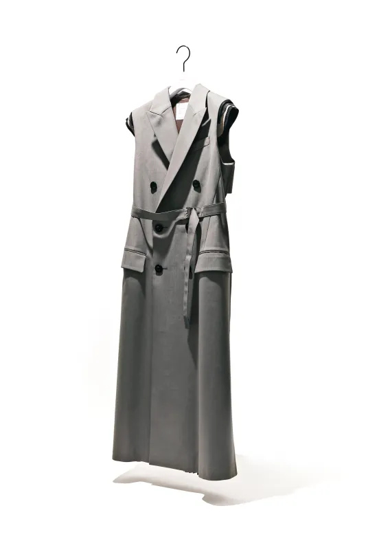 Suiting Long Vest made by Sacai