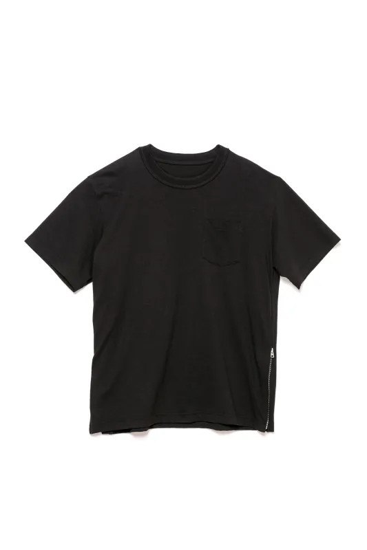 Side Zip Cotton T-Shirt sold by Sacai