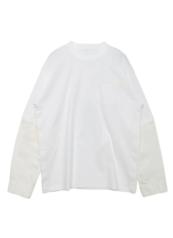 Nylon Twill x Cotton Jersey L/S T-Shirt sold by Sacai