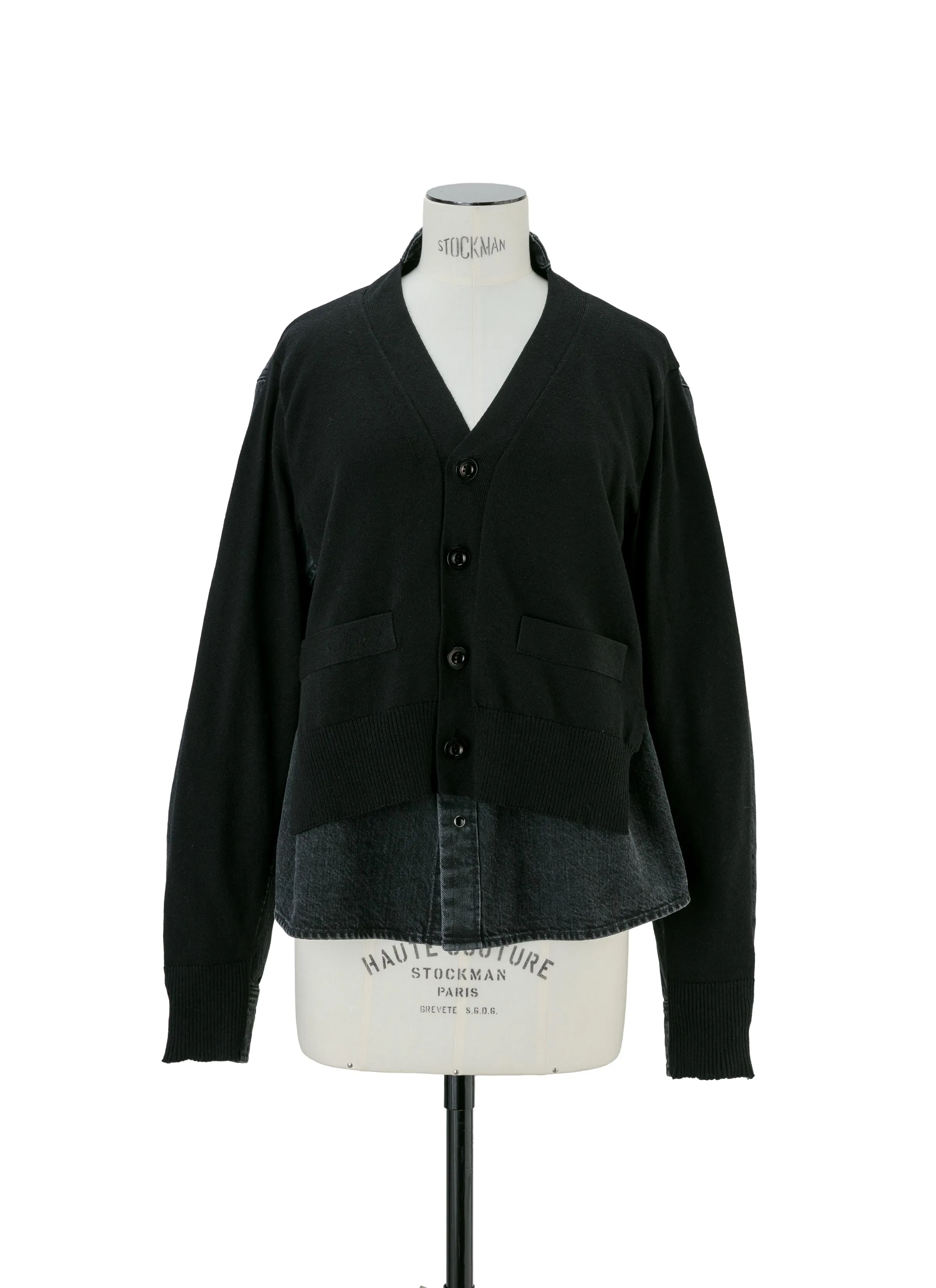 Denim x Knit Cardigan sold by Sacai