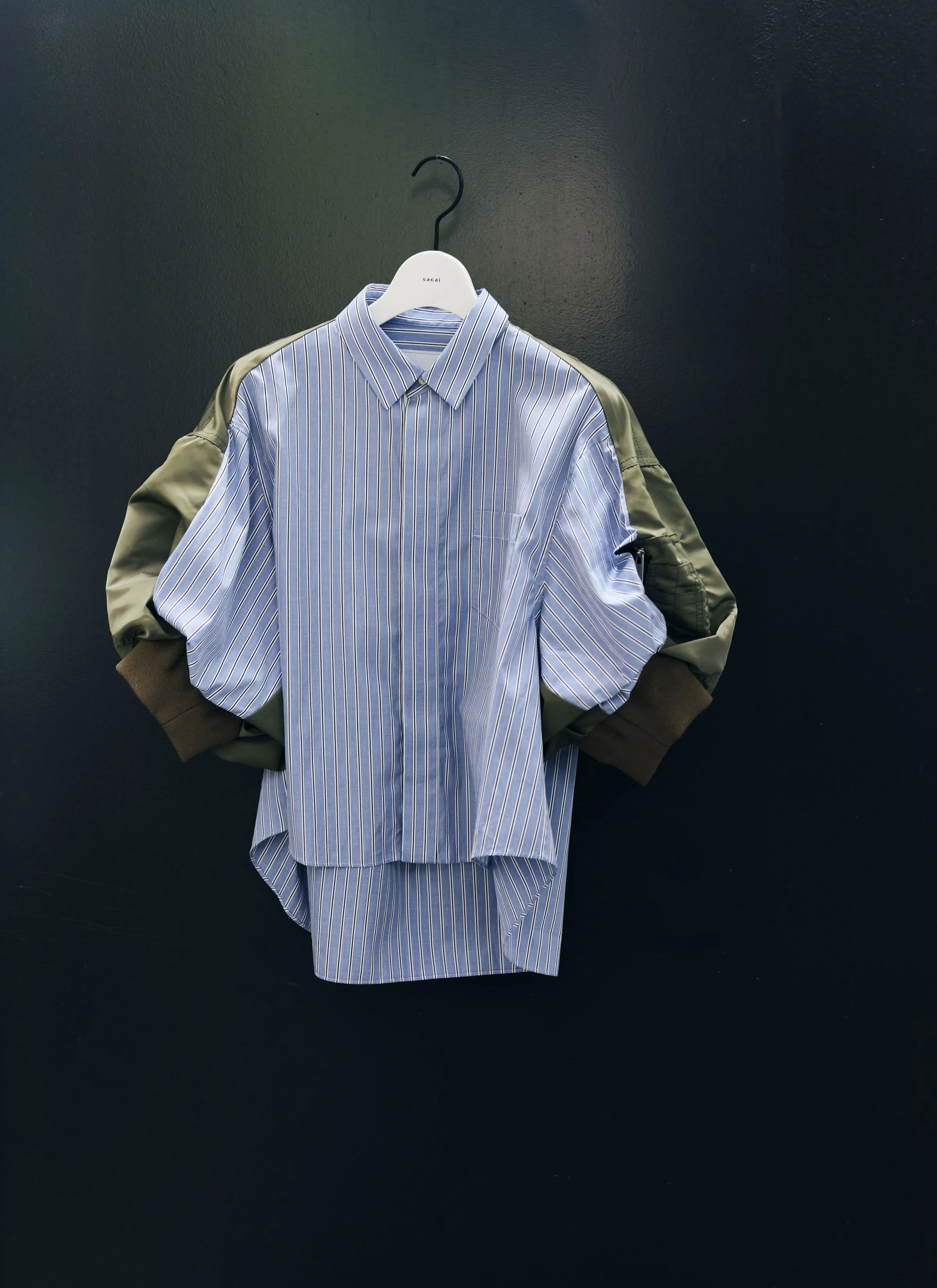 Cotton Poplin x Nylon Twill Shirt sold by Sacai