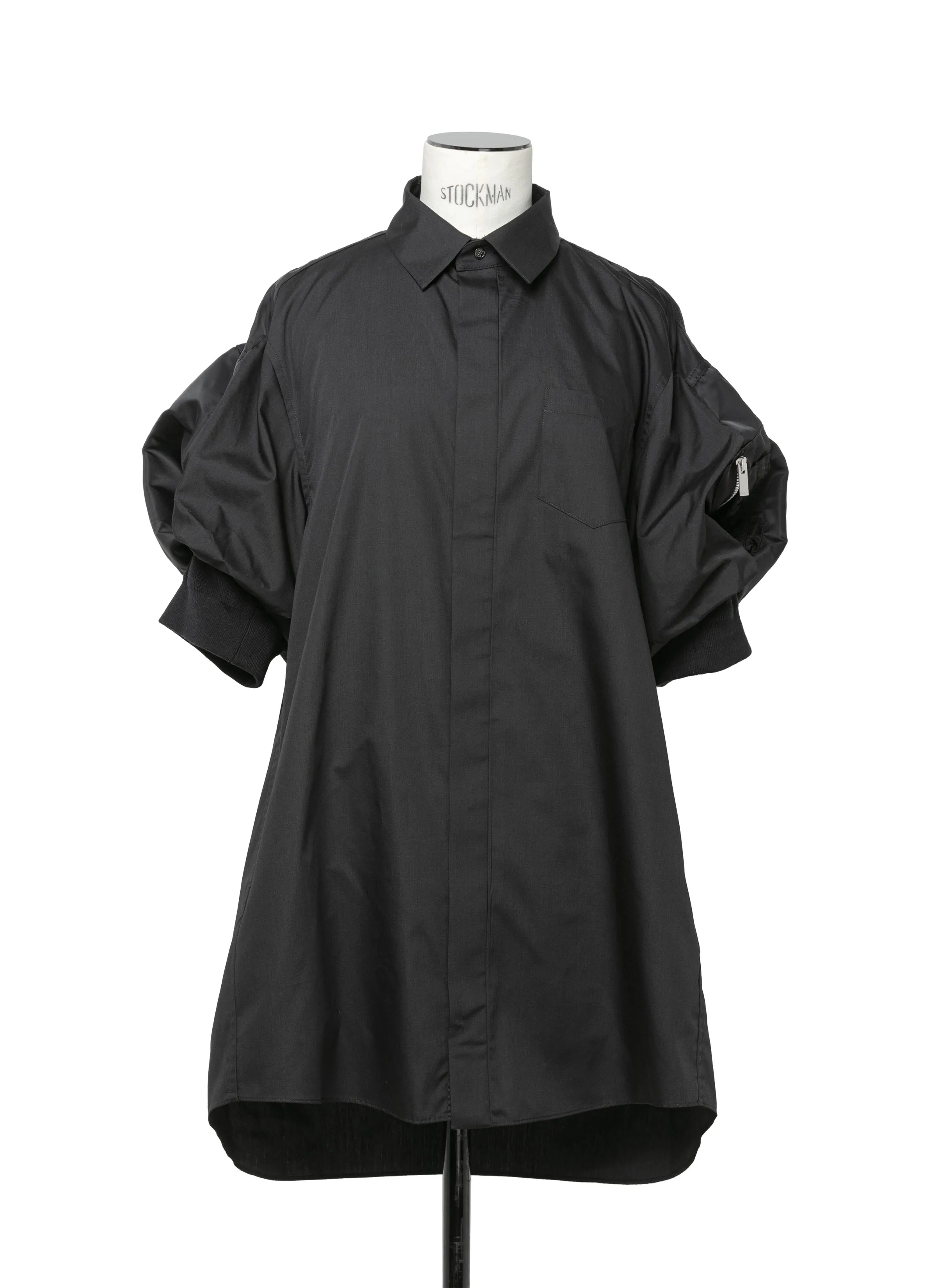 Cotton Poplin x Nylon Twill Dress sold by Sacai