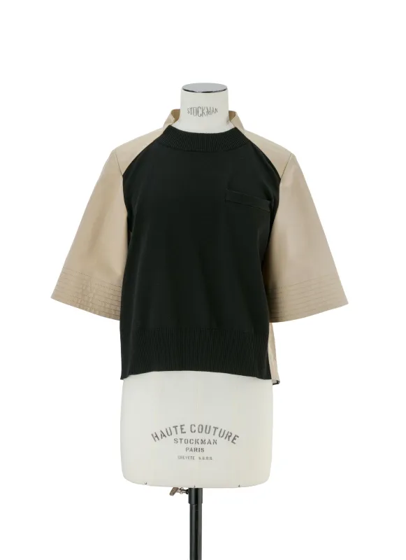 Cotton Gabardine x Knit Pullover sold by Sacai