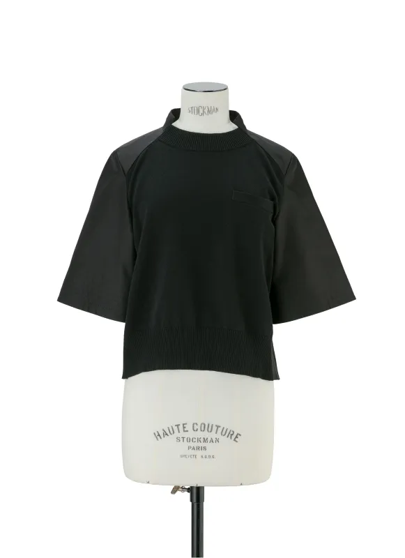 Cotton Gabardine x Knit Pullover sold by Sacai