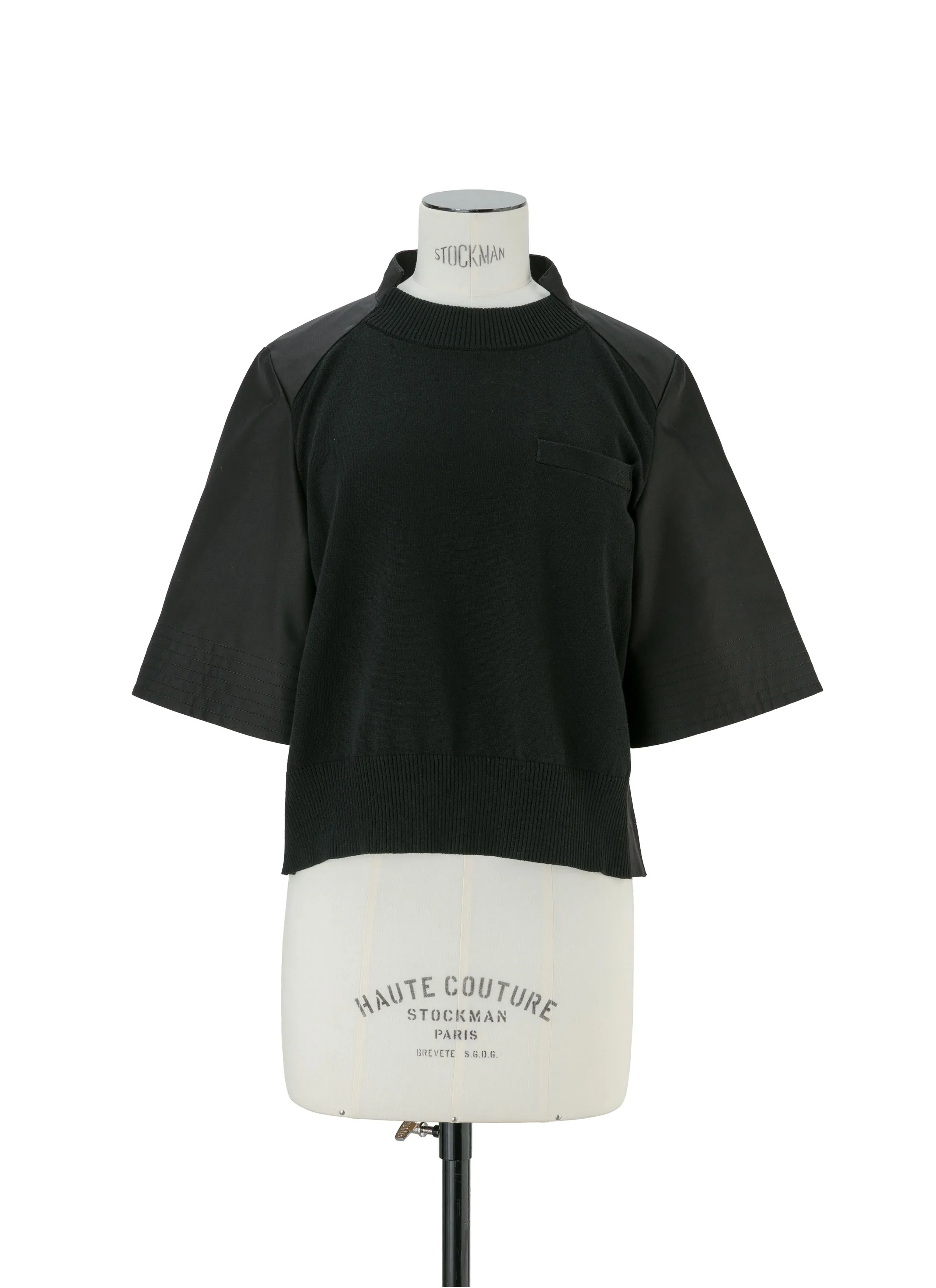 Cotton Gabardine x Knit Pullover sold by Sacai