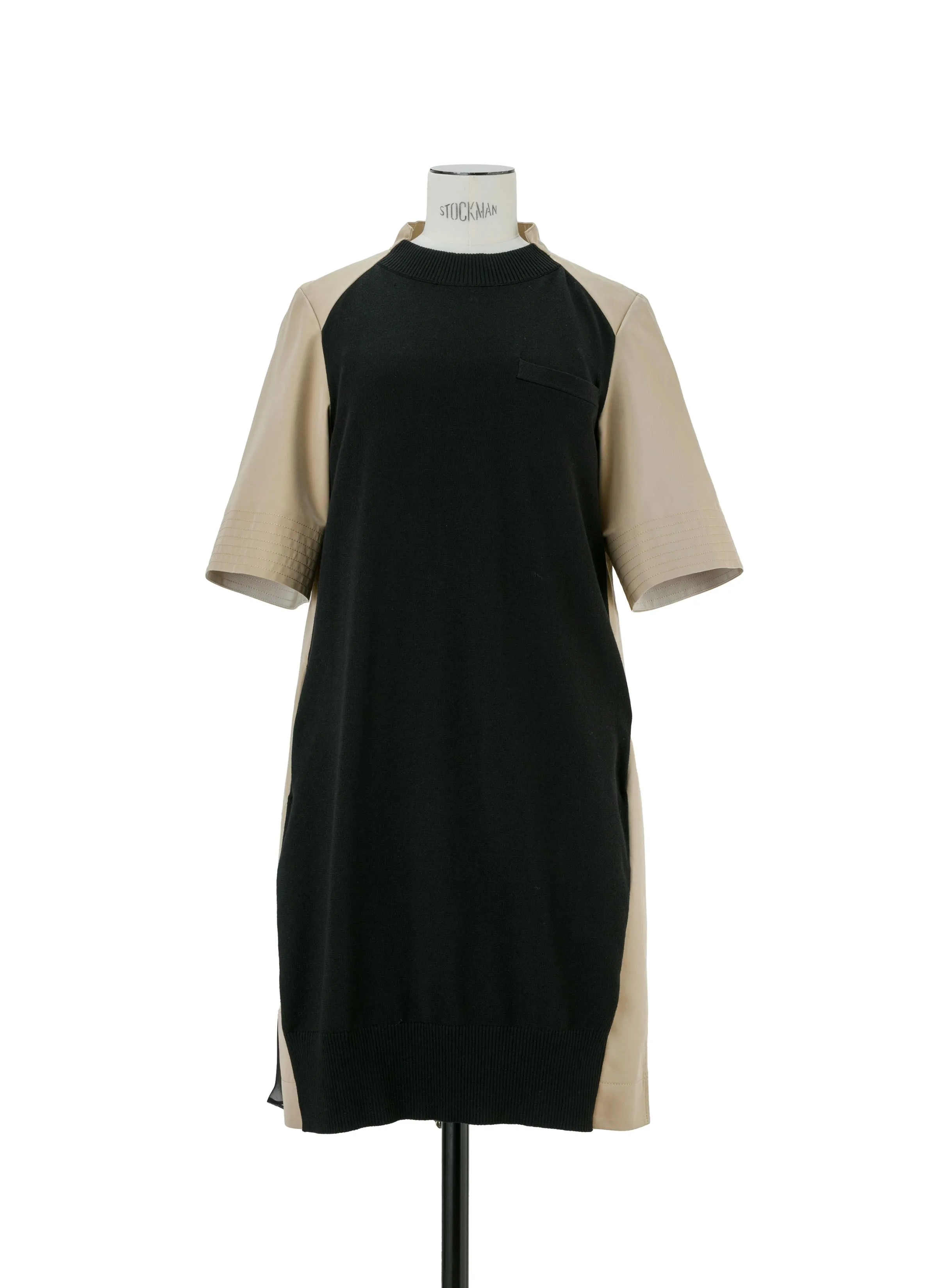 Cotton Gabardine x Knit Dress sold by Sacai product image thumbnail 2