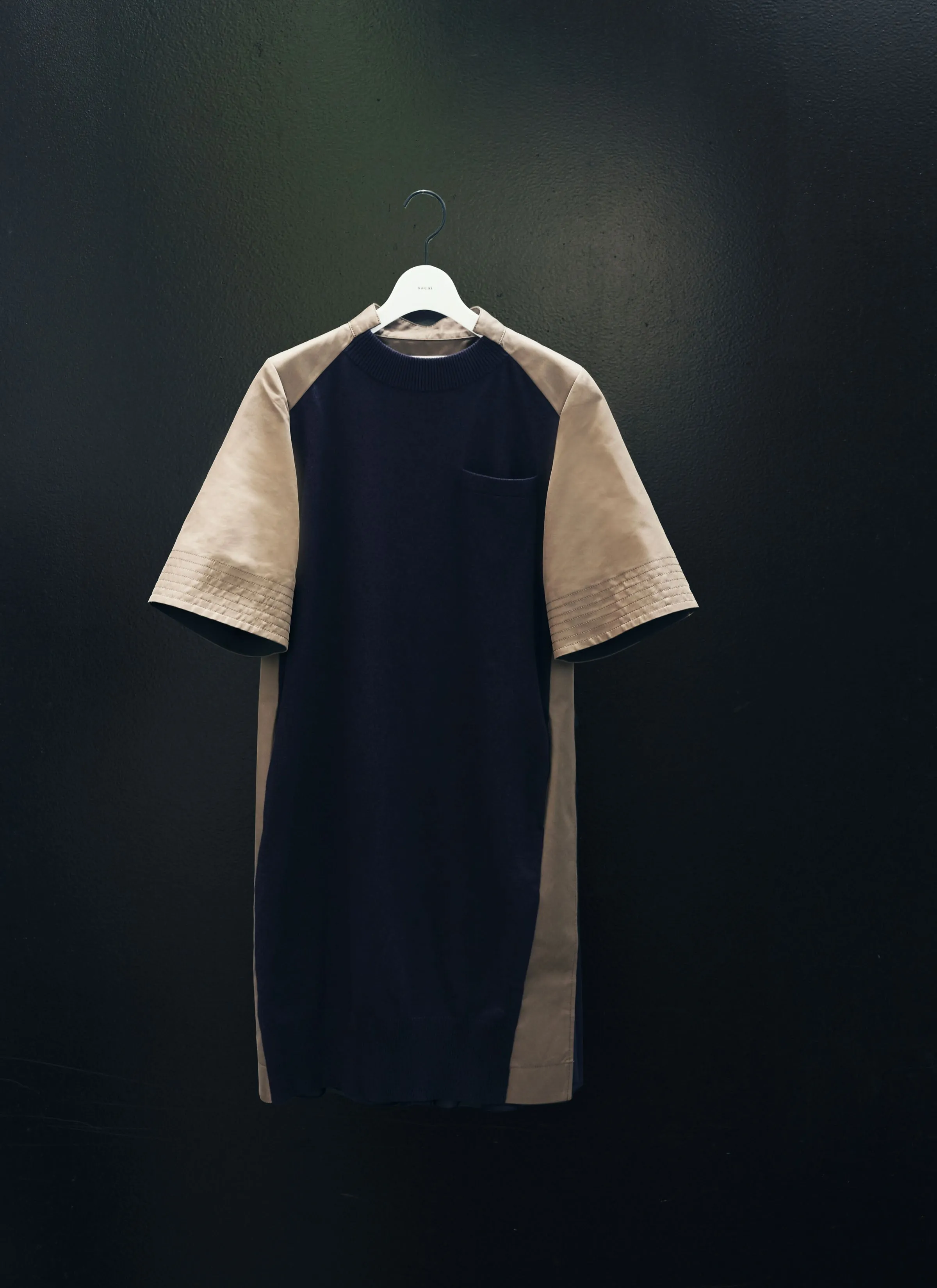 Cotton Gabardine x Knit Dress sold by Sacai