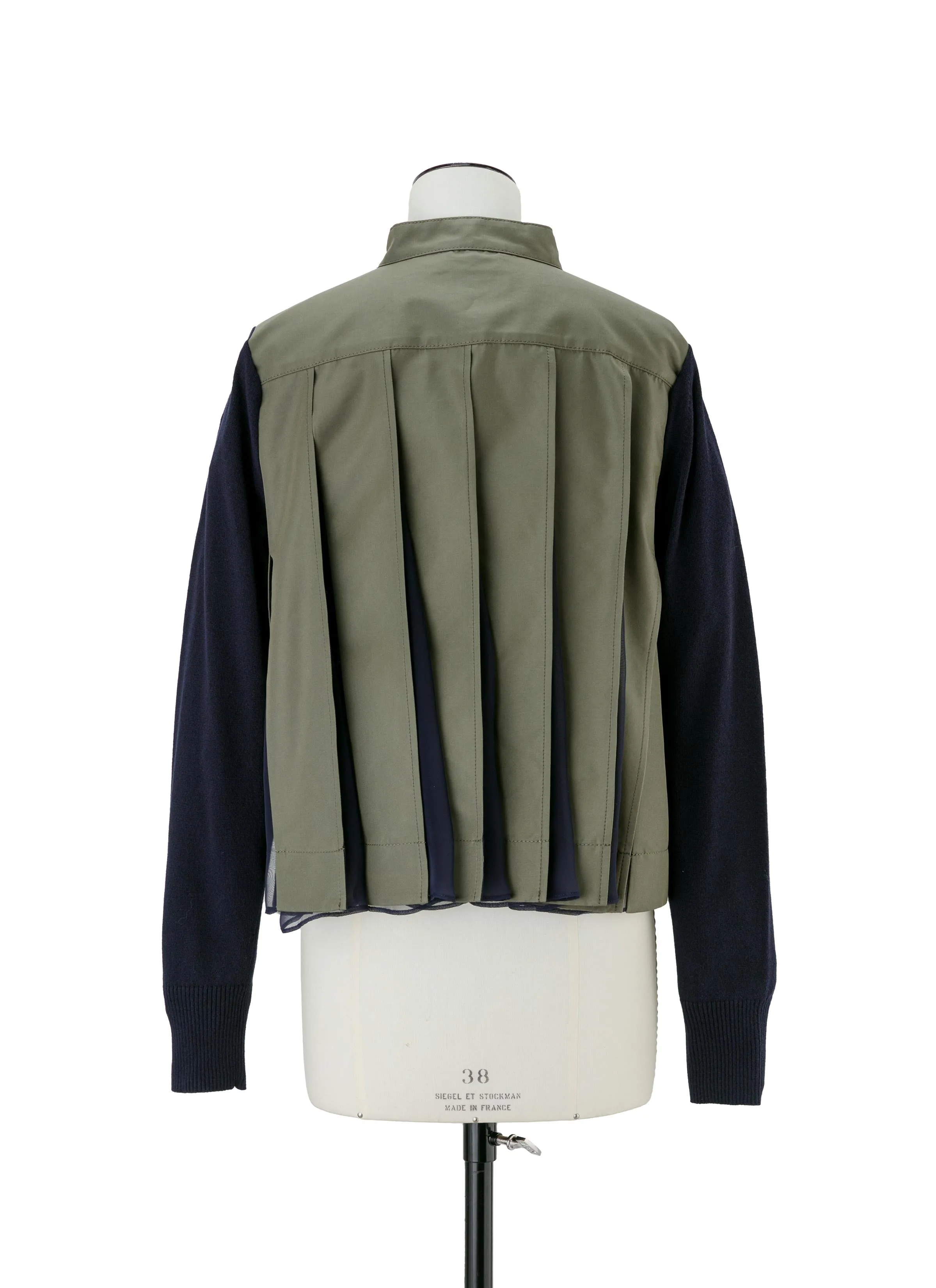 Cotton Gabardine x Knit Cardigan sold by Sacai product image thumbnail 3