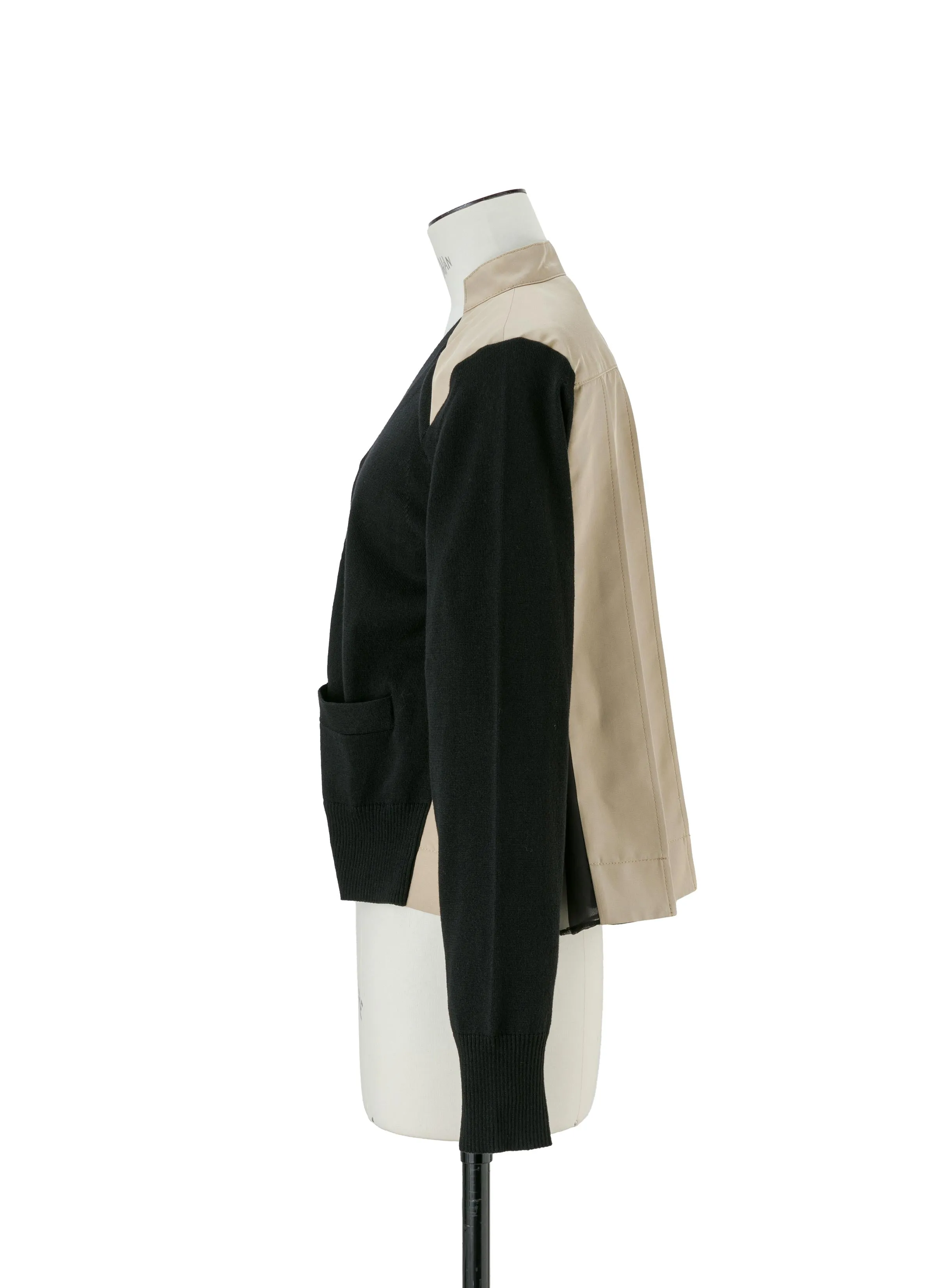 Cotton Gabardine x Knit Cardigan sold by Sacai product image thumbnail 2